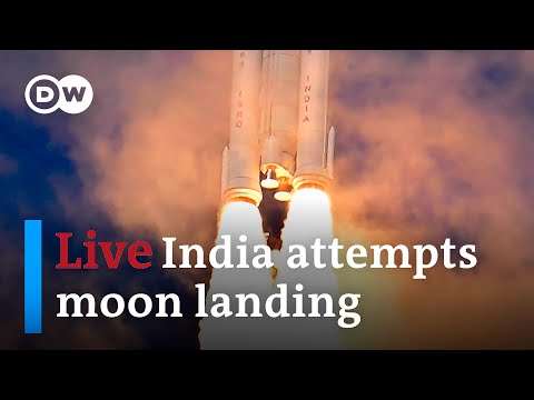 Live: India is first country to successfully land a spacecraft on the moon’s south pole | DW News