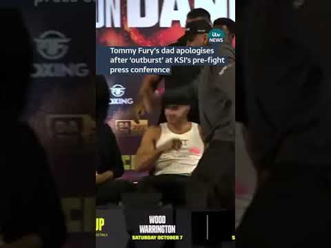 Tommy Fury’s dad apologises after ‘outburst’ at KSI’s pre-fight press conference #itvnews #ksi