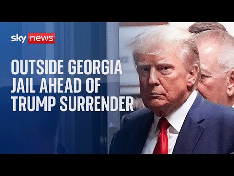 Watch live: Outside Fulton County jail ahead of Trump’s expected surrender to authorities in Georgia