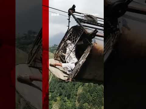 It took 12 hours to rescue all eight passengers of this cable car. #Shorts #Pakistan #BBCNews