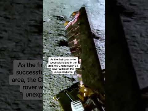 Watch India’s rover touch moon surface