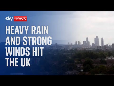 Watch live: Strong winds and heavy rain due to sweep across the UK