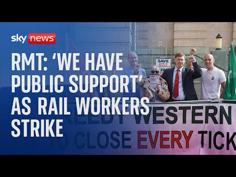 RMT says it has support of public as rail workers strike
