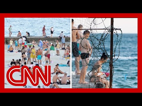 A day at the beach … in a war zone
