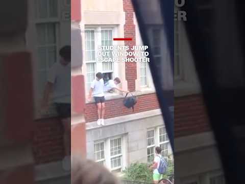 Students jump out window to escape shooter