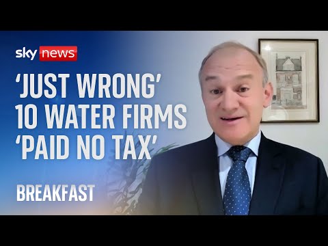 Lib Dems: ’10 water companies paid no tax in the last financial year’