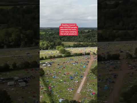 Rubbish and hundreds of tents were left littered across the Reading Festival site