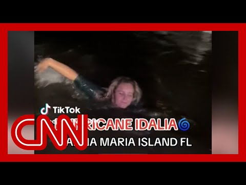 Hear why girl swam in flood waters during Hurricane Idalia