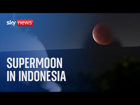 Supermoon in Indonesia