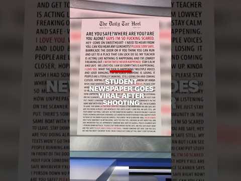 Student newspaper goes viral after shooting