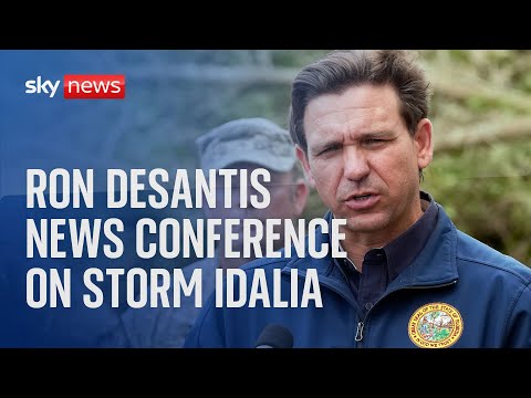 Florida governor news conference on Storm Idalia devastation