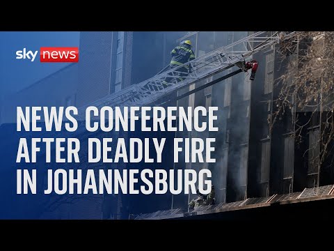 Johannesburg building fire news conference