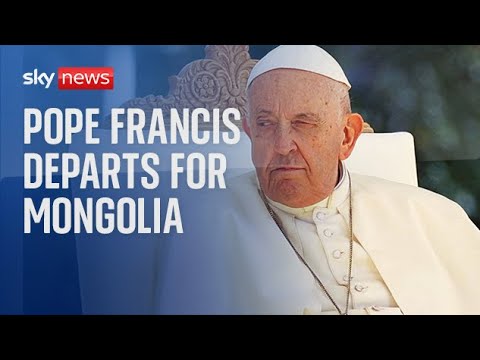 Pope departs from Rome for Mongolia