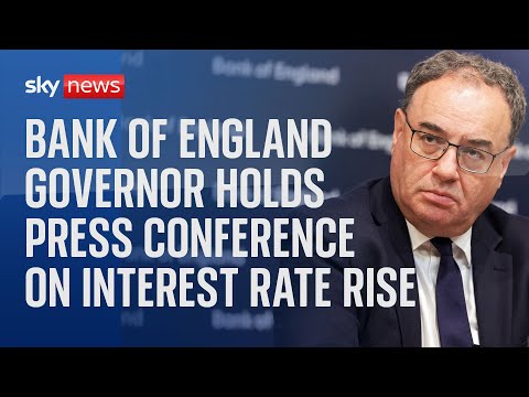 Bank of England Governor Andrew Bailey holds press conference after interest rate hike – Part one