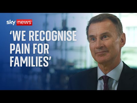 Chancellor ‘recognises pain’ caused by inflation and says UK must not ‘deviate from plan’