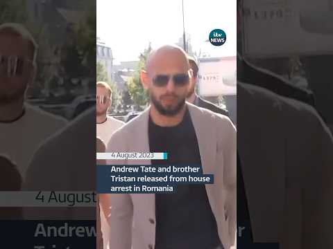 Andrew Tate released from house arrest in Romania #itvnews #tatebrothers #cobratate #andrewtate