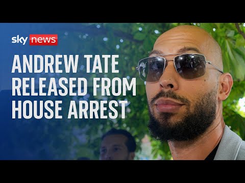 Watch live: Outside Andrew Tate’s home as he wins appeal to be released from house arrest