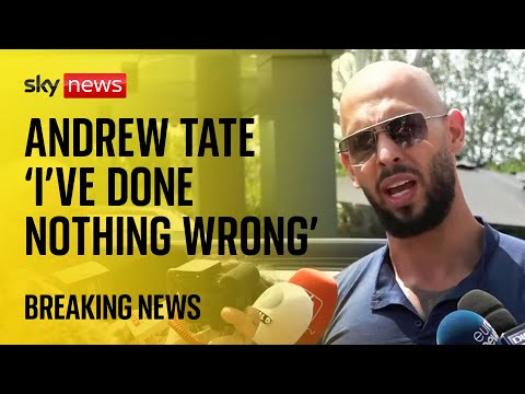 Andrew Tate says ‘I’ve done nothing wrong’ after house arrest release