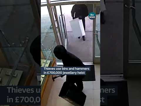 Thieves use hammers and bins in £700,000 jewellery heist #itvnews #news #california