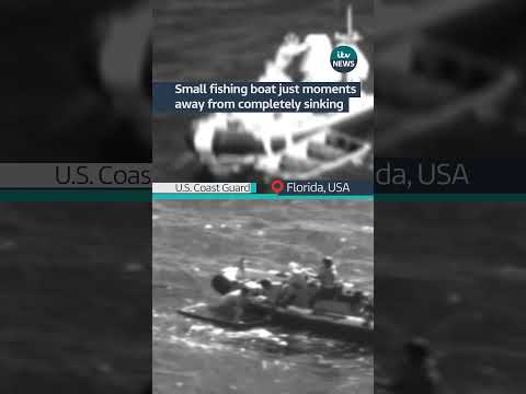 Small fishing boat just moments away from completely sinking#itvnews #usa