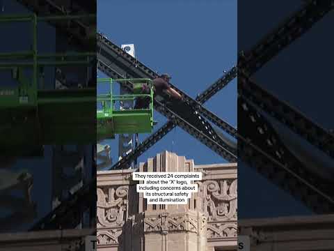 Giant ‘X’ sign removed from Twitter HQ