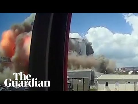 CCTV camera catches blast in Turkish port