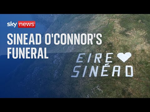 Watch live: Fans pay tribute to Sinead O’Connor at funeral on Bray seafront, Ireland