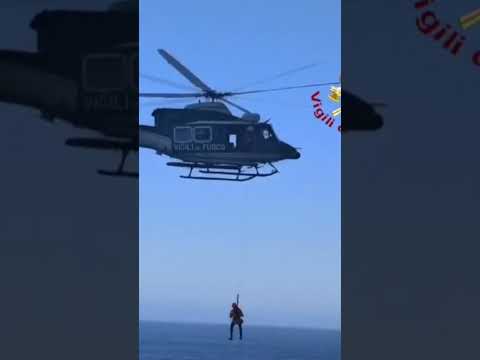 Man and two children rescued from cliffs in Italy