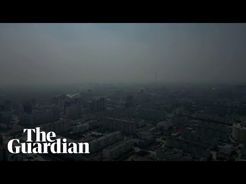 Drone video shows Russia’s coldest city choking on smog from wildfires