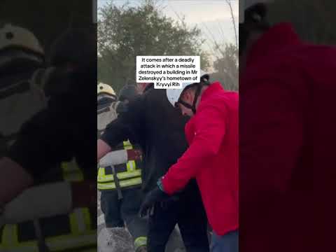 Man pulled from rubble after Russian strikes