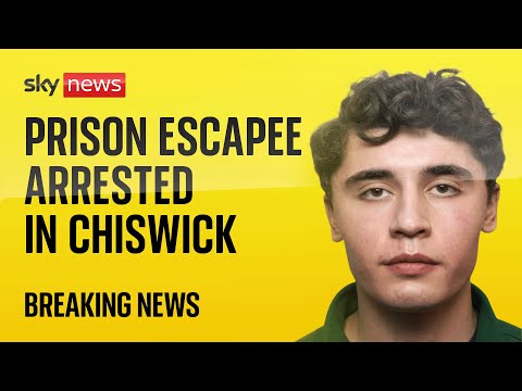 Watch live: Terror suspect who escaped from prison captured in west London