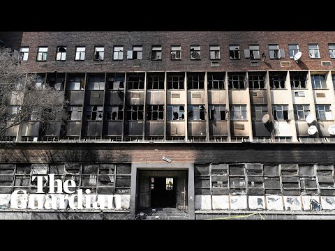 Drone footage shows scale of damage after Johannesburg building fire