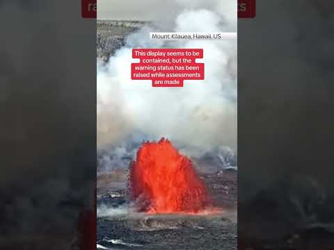 Kilauea volcano emits lava in Hawaii