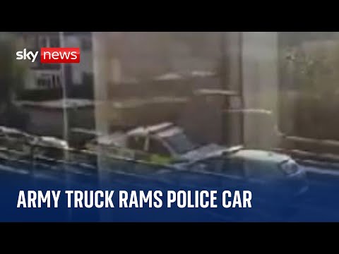Man drives army truck through police roadblock in Somerset before being arrested