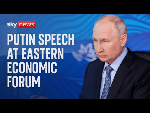 Russian President Vladimir Putin addresses Eastern Economic Forum
