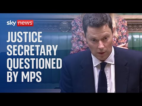 Watch live: Justice Secretary answers questions in the Commons