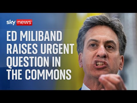 Ed Miliband raises urgent question in the Commons