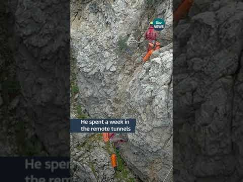 Explorer rescued after falling ill in cave #itvnews