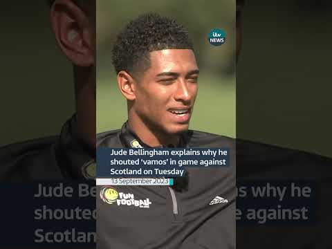 Jude Bellingham explains why he shouted ‘vamos’ in game against Scotland on Tuesday #itvnews