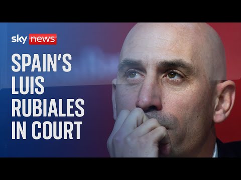 Spain’s Luis Rubiales leaves court