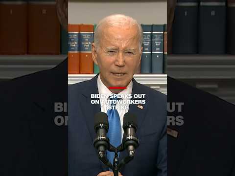 Biden speaks out on autoworkers strike