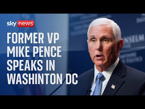Former US Vice President Pence delivers speech at religious summit