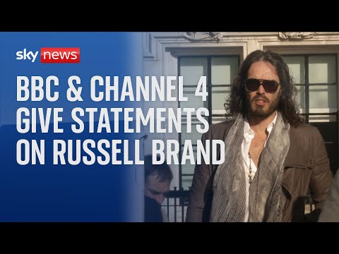 BBC and Channel 4 release statements on Russell Brand after he denies rape accusations