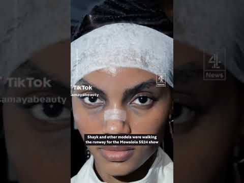Anger at fashion show model ‘black eye’ make up