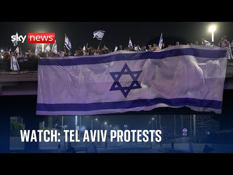 Watch: Protests in Tel Aviv against Prime Minister Benjamin Netanyahu