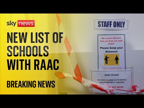 RAAC: Government releases new list of schools with collapse-prone concrete