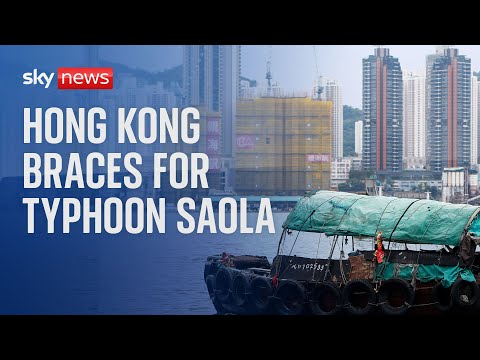 Watch live: Hong Kong braces for Typhoon Saola