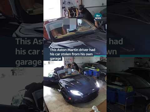 Supercar stolen with driver at the wheel #itvnews #usa #astonmartin
