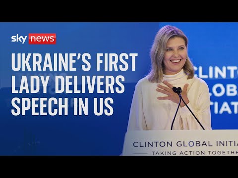 Watch live: Ukraine’s First Lady delivers speech at US University