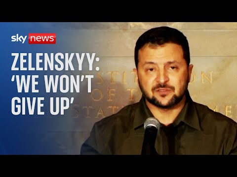 Ukraine War: Zelenskyy tells the US ‘we will not give up’